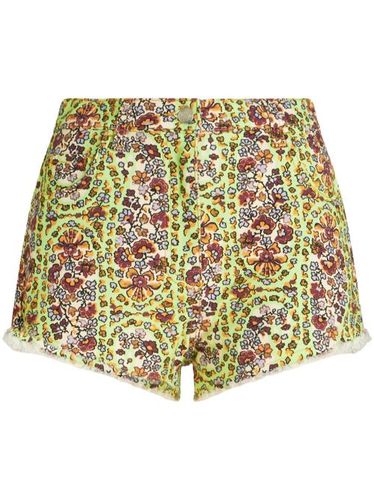 Short en jean à imprimé cachemire - ETRO - Modalova