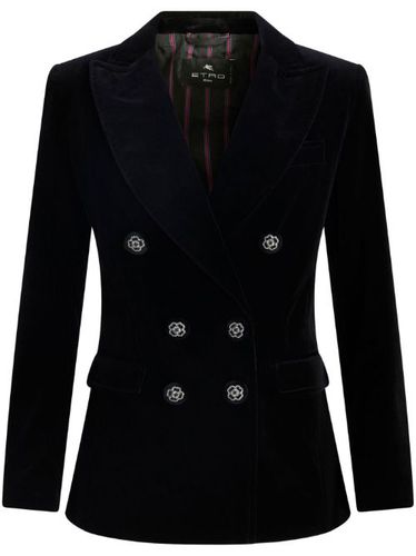 Blazer en velours à boutonnière croisée - ETRO - Modalova