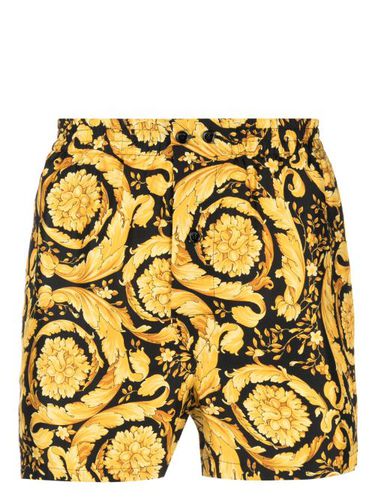 Short en soie à imprimé Barocco - Versace - Modalova