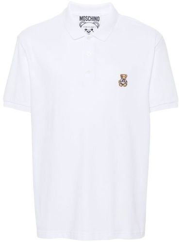 Moschino polo à patch logo - Blanc - Moschino - Modalova