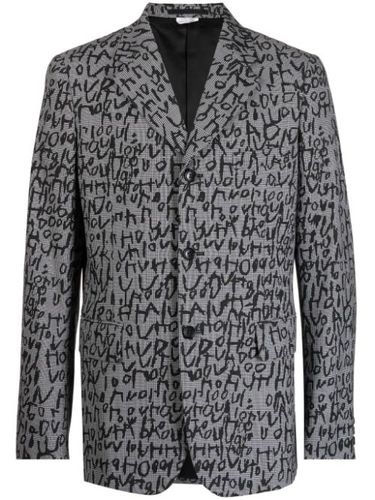 Blazer boutonné à imprimé graphique - Comme des Garçons Homme Plus - Modalova