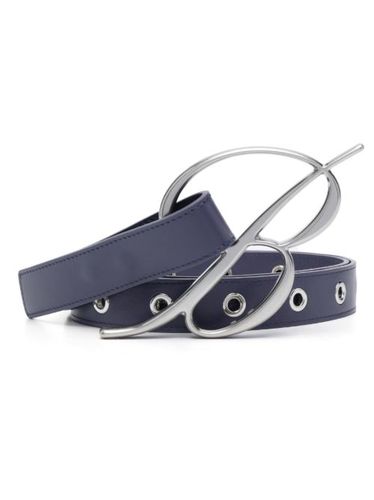 Ceinture en cuir à boucle logo - Blumarine - Modalova