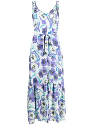 Robe mi-longue Jodie à fleurs - DVF Diane von Furstenberg - Modalova