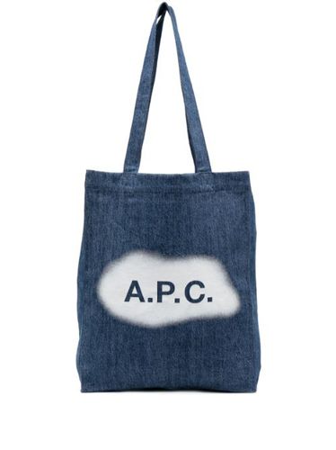 A.P.C. sac cabas Lou en jean - Bleu - A.P.C. - Modalova