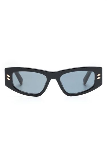 Lunettes de soleil rectangulaires à détail de chaîne - Stella McCartney Eyewear - Modalova