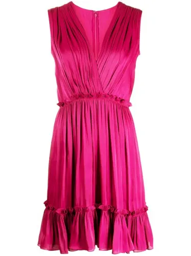 Robe courte évasée à col v - Costarellos - Modalova