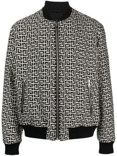 Veste bomber réversible à motif monogrammé - Balmain - Modalova