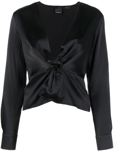 Blouse en soie à détail noué - PINKO - Modalova