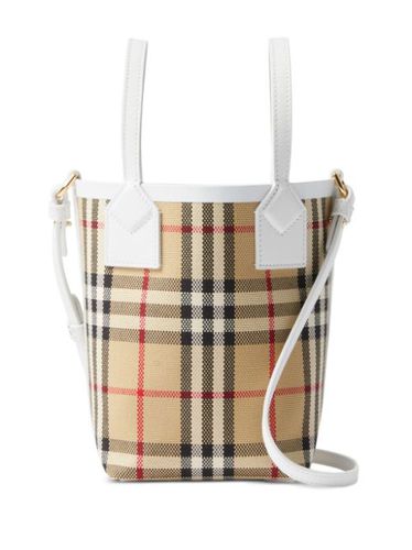 Mini sac cabas London à motif Vintage Check - Burberry - Modalova