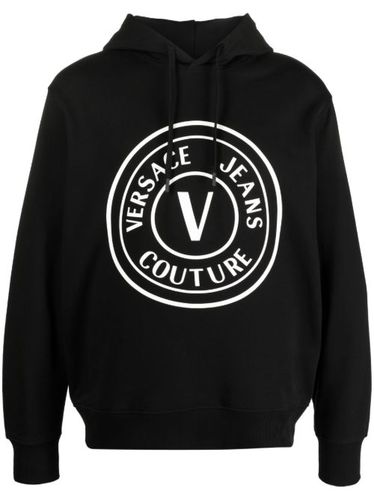 Hoodie en coton à logo imprimé - Versace Jeans Couture - Modalova