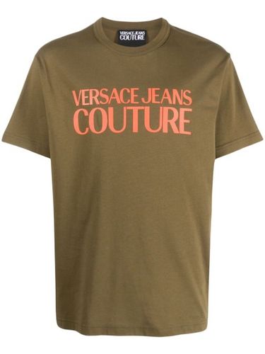 T-shirt en coton à logo imprimé - Versace Jeans Couture - Modalova