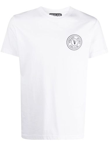 T-shirt en coton à logo imprimé - Versace Jeans Couture - Modalova