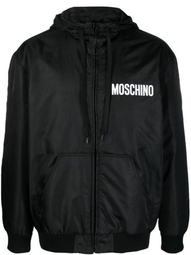 Veste zippée à patch logo Teddy Bear - Moschino - Modalova