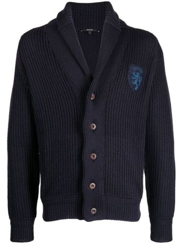 Cardigan nervuré à patch logo - Gucci - Modalova