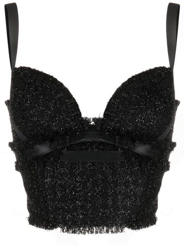 Versace haut corset en tweed - Noir - Versace - Modalova