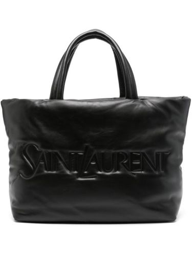 Sac à main en cuir à logo embossé - Saint Laurent - Modalova