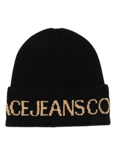Bonnet à logo en intarsia - Versace Jeans Couture - Modalova