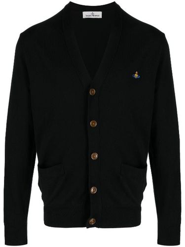 Cardigan en maille à logo brodé Orb - Vivienne Westwood - Modalova