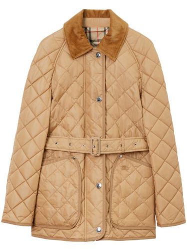 Veste ceinturée à matelassage losanges - Burberry - Modalova