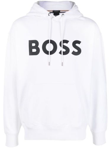 Hoodie en coton à logo imprimé - BOSS - Modalova