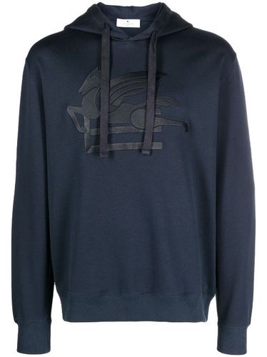 Hoodie en coton à logo brodé - ETRO - Modalova