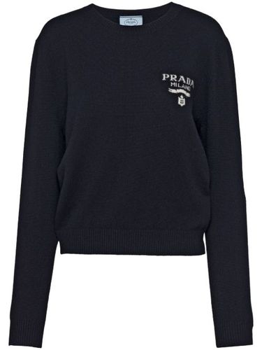 Pull en cachemire à logo intarsia - Prada - Modalova
