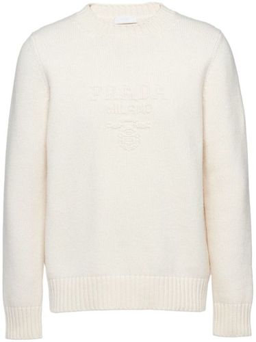 Pull en cachemire à logo brodé - Prada - Modalova