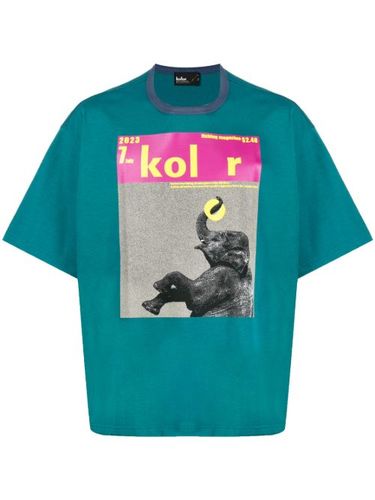 T-shirt en coton à imprimé graphique - Kolor - Modalova
