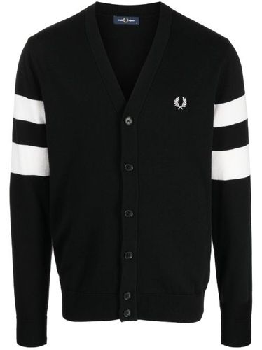 Cardigan boutonné à logo brodé - Fred Perry - Modalova