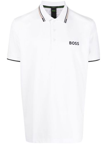 BOSS polo à logo brodé - Blanc - BOSS - Modalova