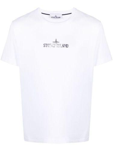 T-shirt en coton à logo imprimé - Stone Island - Modalova