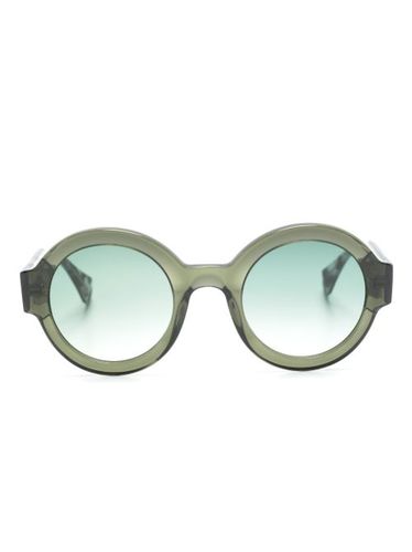Lunettes de soleil Laura à monture ronde transparente - GIGI STUDIOS - Modalova