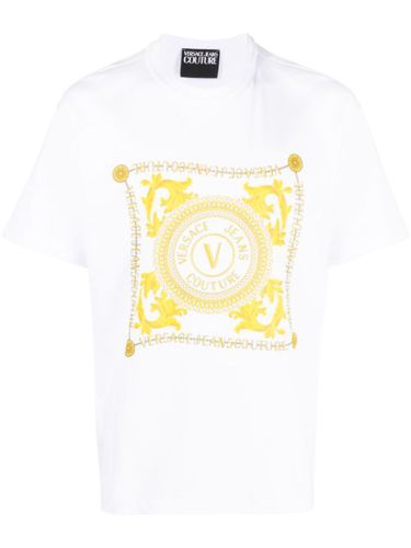 T-shirt en coton à logo imprimé - Versace Jeans Couture - Modalova