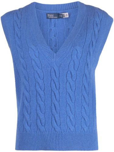 Débardeur en maille torsadée à col v - Polo Ralph Lauren - Modalova