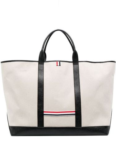 Sac cabas à détail tricolore - Thom Browne - Modalova