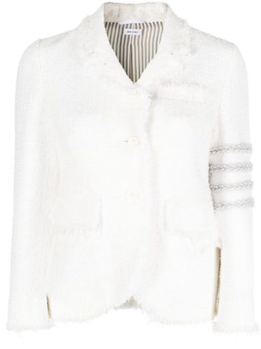 Veste en tweed à 4 bandes signature - Thom Browne - Modalova