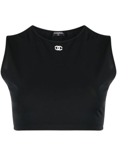 Haut crop à logo brodé (1990-2000) - CHANEL Pre-Owned - Modalova