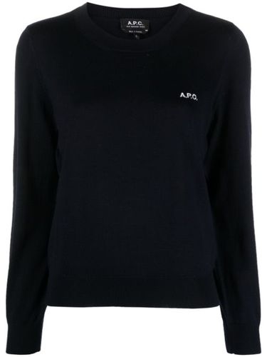 Pull en maille à logo brodé - A.P.C. - Modalova