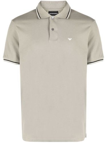 Polo à logo brodé - Emporio Armani - Modalova