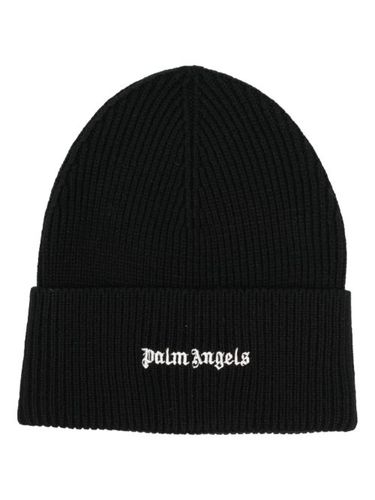 Bonnet nervuré à logo brodé - Palm Angels - Modalova