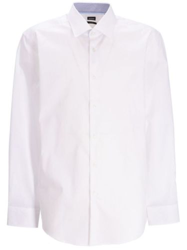 Chemise en coton à manches longues - BOSS - Modalova