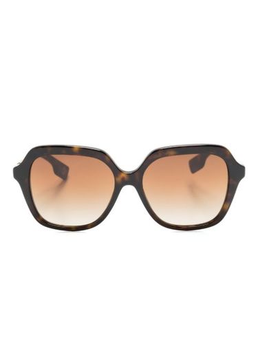 Lunettes de soleil oversize à effet écailles de tortue - Burberry Eyewear - Modalova
