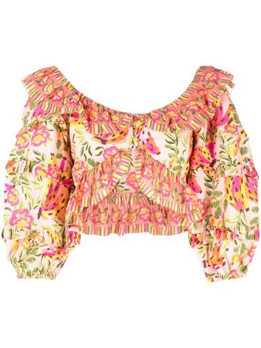 Blouse volantée à fleurs - FARM Rio - Modalova