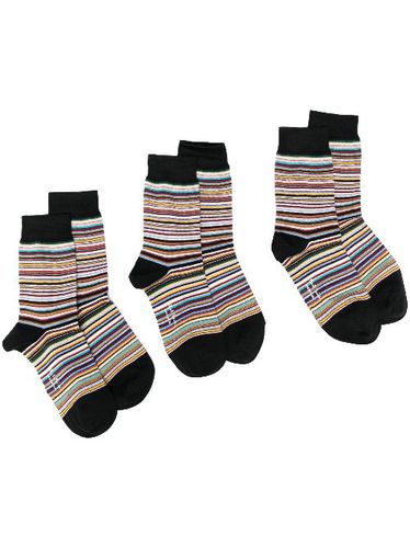 Lot de trois paires de chaussettes en intarsia à rayures - Paul Smith - Modalova