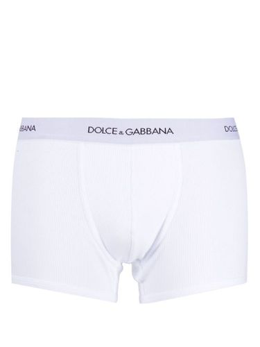 Boxer en coton à taille à logo - Dolce & Gabbana - Modalova