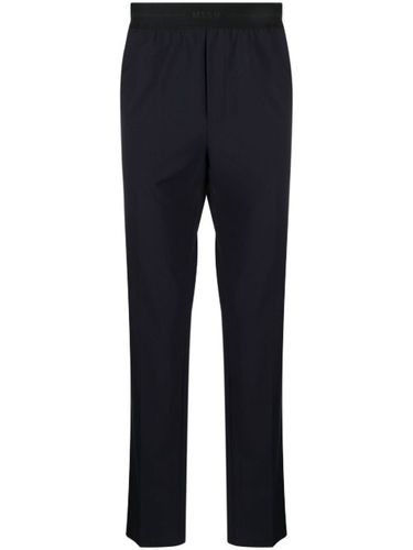 Pantalon droit à taille à logo - MSGM - Modalova