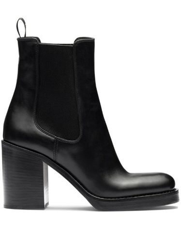 Bottines en cuir à effet brossé 85 mm - Prada - Modalova