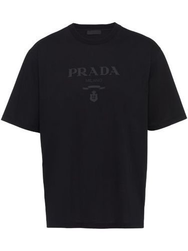 T-shirt en coton à logo en relief - Prada - Modalova