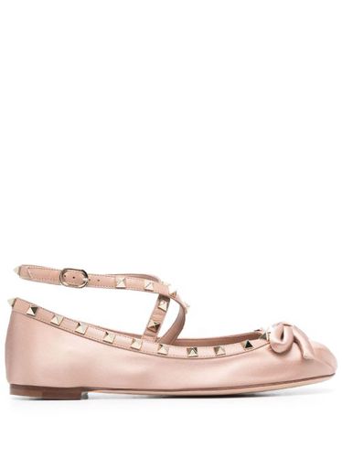 Ballerines en satin à ornements Rockstud - Valentino Garavani - Modalova