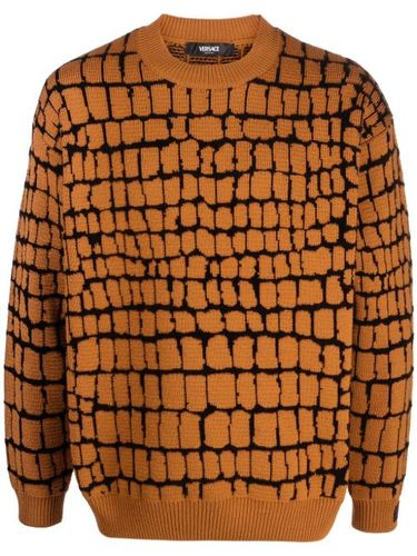 Pull en maille torsadée - Versace - Modalova